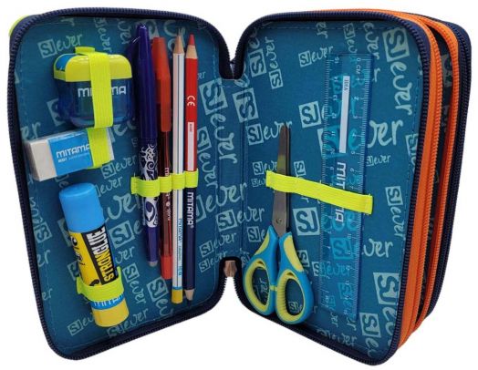 Ученически несесер Seven SJ Ever Goalstreet с три отделения, пълен