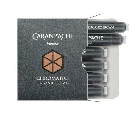 Патрончета за писалка Caran D'Ache Chromatics 6 бр. - кафяво