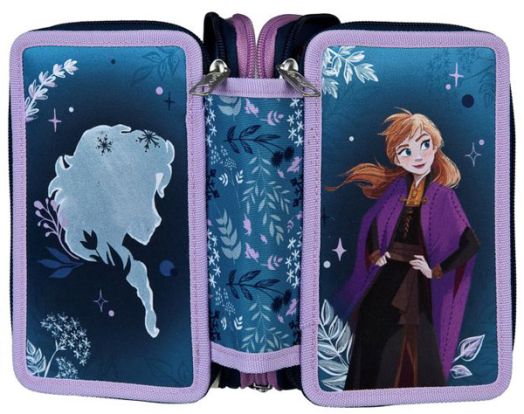 Пълен ученически несесер Frozen с три отделения - модел 2022