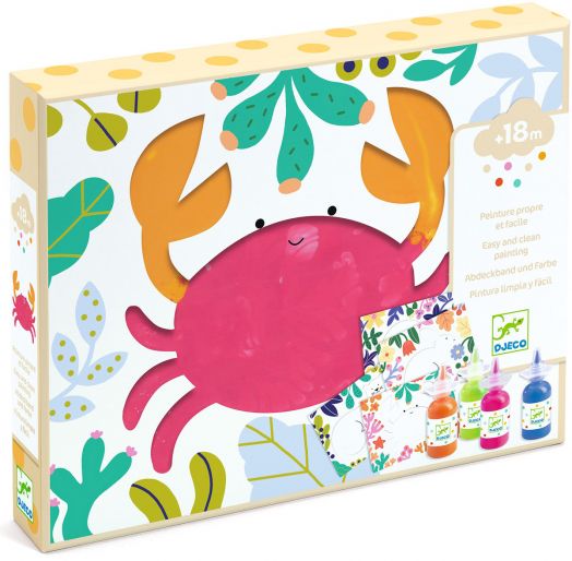 Творчески комплект Djeco - Оцветяване с пръсти великолепни животни