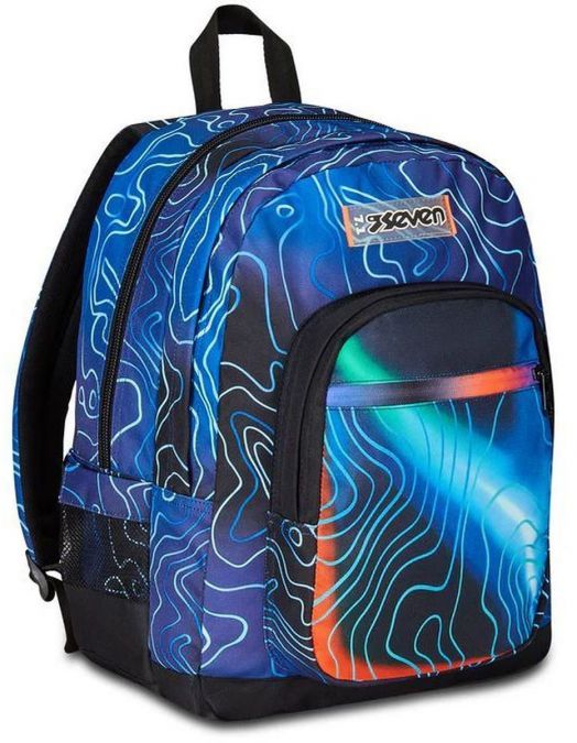 Ученическа раница Seven Freethink Mapset Boy с две отделения и USB порт