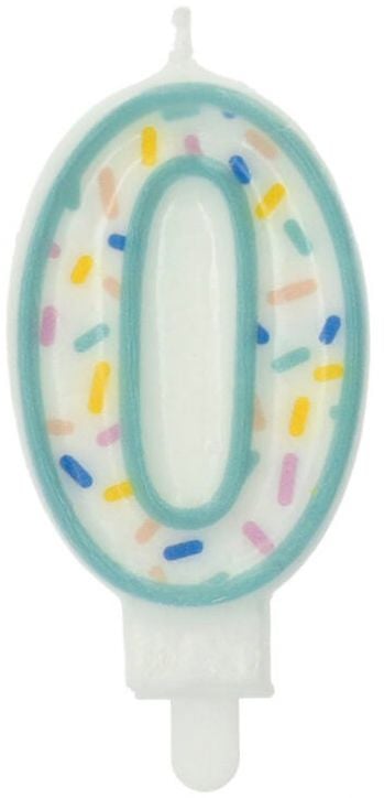 Свещ за рожден ден Folat Sprinkles - Цифра 0