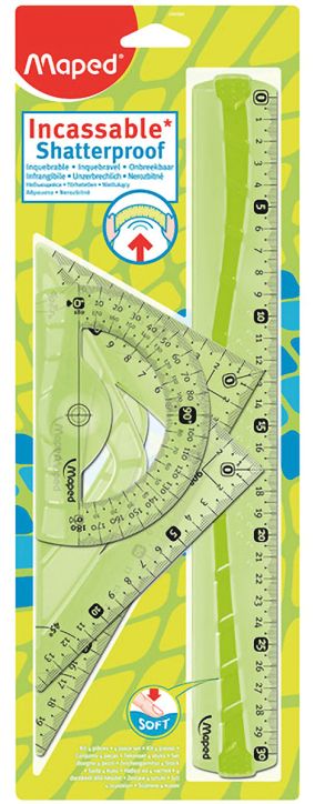 Гъвкав комплект за чертане Maped Twist'n Flex, асортимент с линийка 30 см.