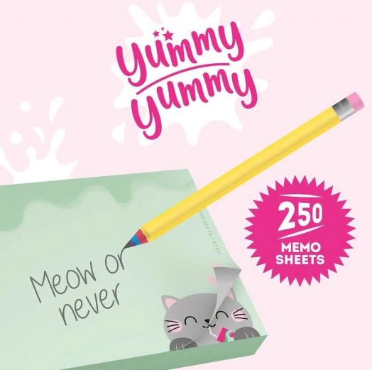 Цветно кубче за бележки Legami - Kitty