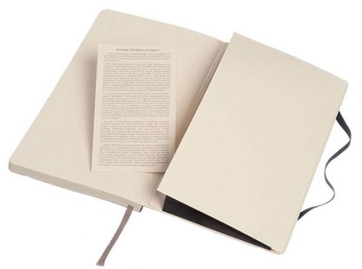 Класически черен тефтер Moleskine Classic Black Dotted с меки корици