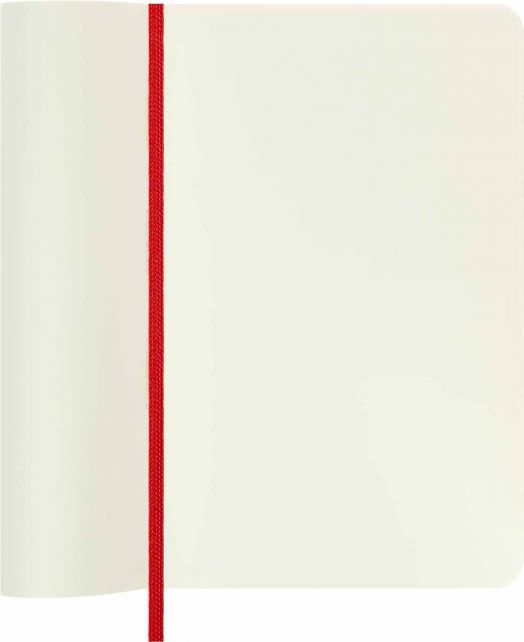 Джобен червен тефтер Moleskine Classic Scarlet Red с меки корици и нелинирани страници