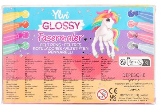 Комплект флумастери Top Model Ylvi в металически цветове, 8 бр.