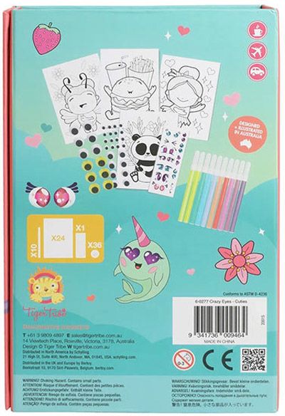 Творчески комплект Tiger Tribe Crazy Eyes Cuties за оцветяване