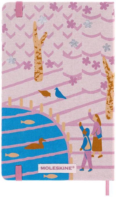 Класически тефтер Moleskine Sakura Bench с твърди корици и нелинирани страници