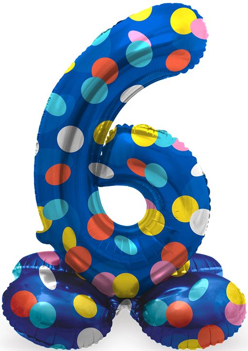 Фолиев балон Folat - Цифра 6, цветни точки