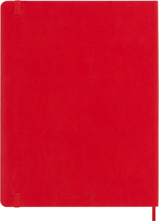 Голям червен тефтер Moleskine Classic Scarlet Red с меки корици и линирани страници