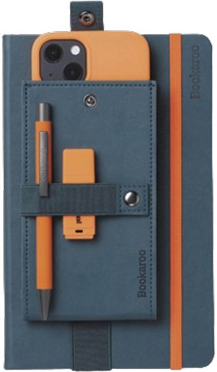 Държач за телефон Bookaroo, синьо-зелен