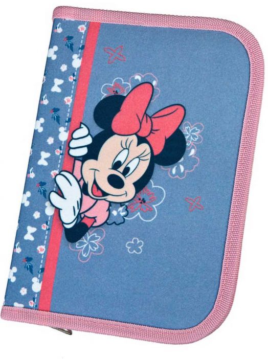 Комплект ученическа раница Мини Маус, ергономик - светлосин цвят