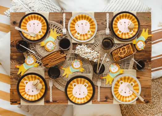 Чинийки PartyDeco - Лъв, 6 бр.