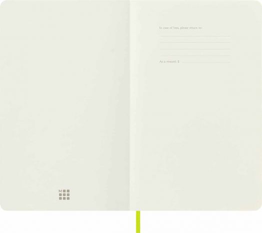 Класически тефтер Moleskine Classic Lemon Green с меки корици и нелинирани страници