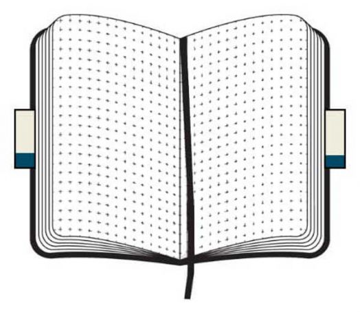 Джобен черен тефтер Moleskine с твърди корици, точки