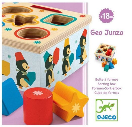 Дървена играчка за сортиране Djeco - Geo Junzo