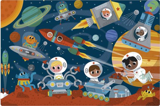 Детски пъзел Apli Kids - Космос, 24 части