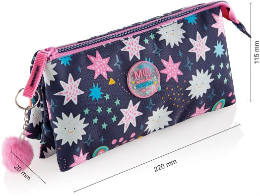 Несесер Miquelrius Twinkle с три отделения, правоъгълен