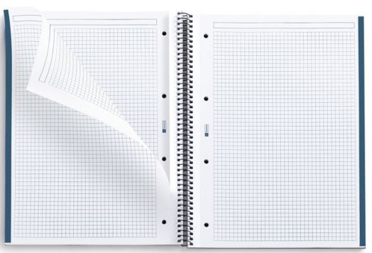 Тетрадка Miquelrius Recycled Ecomarine А4 със спирала, 80 листа на малки квадратчета