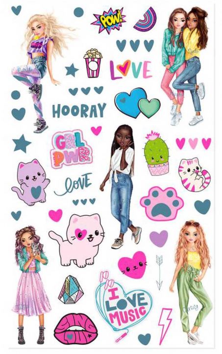 Книжка за оцветяване Top Model - Neon Doodle с 3 химикалки