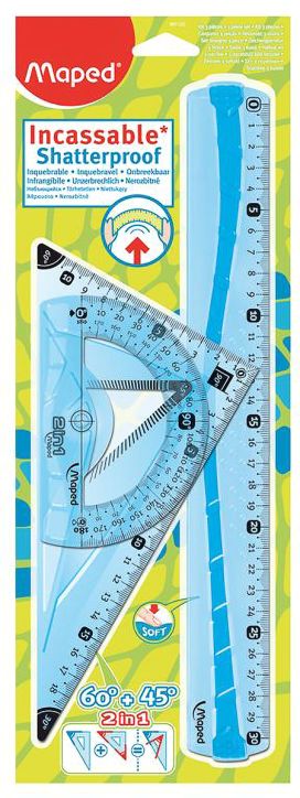 Гъвкав комплект за чертане Maped Twist'n Flex, асортимент с линийка 30 см.