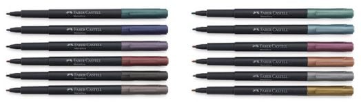 Комплект маркери Faber-Castell Metallics, 12 цвята