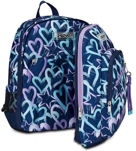 Ученическа раница Seven Advance Detach Crystal Purple с две отделения