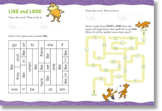 Dr. Seuss Workbook: Sight Words, Level 1