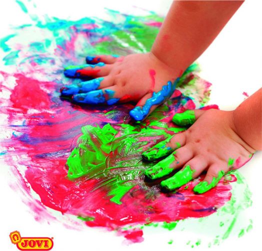 Комплект бои за рисуване с пръсти Jovi, 5 цвята