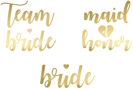 Временни татуировки PartyDeco - Моминско парти, 13 бр.