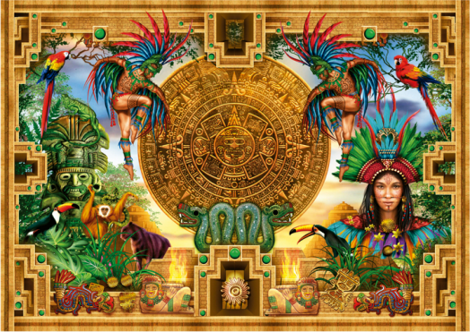 Пъзел Educa: Ацтеки и Маи, 2000 части