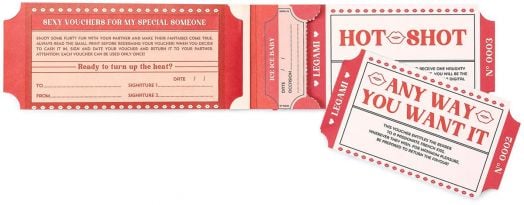 Секси ваучери Legami на английски език