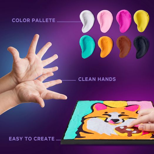 Творчески комплект Okto - Рисуване по номера с лек моделин - Лисица