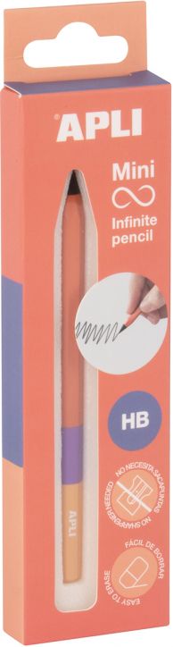 Графитен молив Apli Infinite Mini - Orange