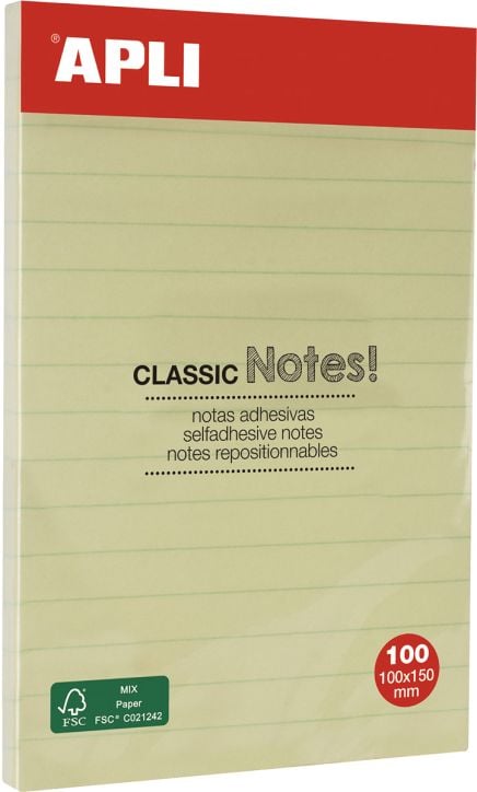 Самозалепващи се листчета Apli, 10 х 15 см, 100 листа