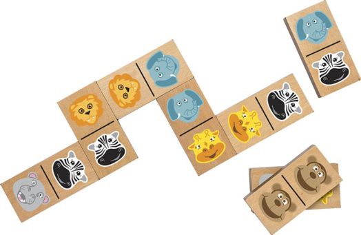 Гигантско домино Professor Puzzle - Safari Animals