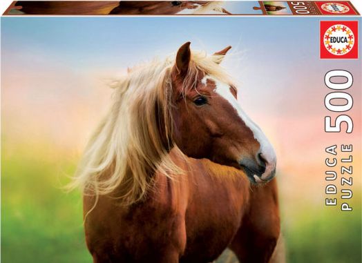 Пъзел Educa: Кон на изгрев слънце, 500 части