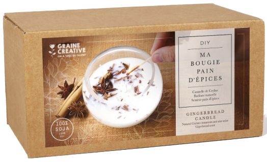 Комплект за правене на свещ Graine Creative - Джинджифилови бисквитки