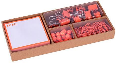 Комплект с принадлежности за бюро Apli Fluor, оранжев