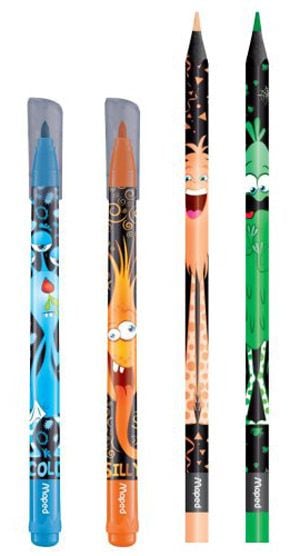 Флумастери Maped Color'Peps Monster, 12 флумастера + 15 молива