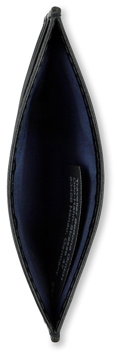 Кожен калъф за карти Bugatti Nobile, черен