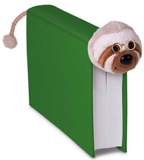 Плюшен книгоразделител с опашка - Ленивец