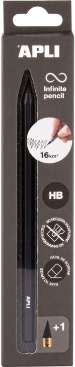 Графитен молив Apli Infinite Neon HB, черен