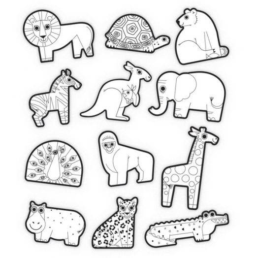 Стикери за оцветяване Crocodile Creek – Диви животни