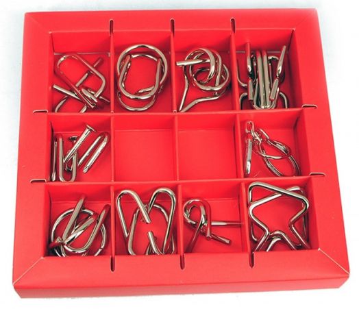 Комплект 3D метални пъзели Eureka, червена кутия