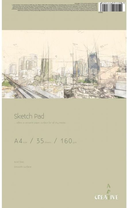 Скицник Creative Art Sketch Pad A4, 35 листа
