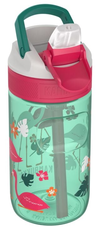 Детска бутилка за вода от тритан Kambukka Lagoon Pink Flamingo, 0.400 л.