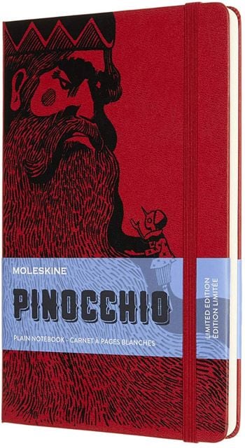 Класически тефтер Moleskine Pinocchio Mangiafuoco с твърди корици и нелинирани страници