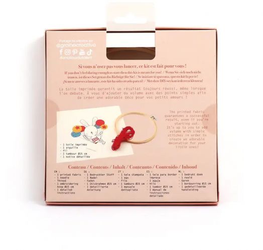 Комплект за бродиране Graine Creative - Летящо зайче